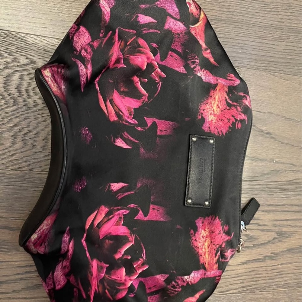 Floral Black and Pink Clutch
